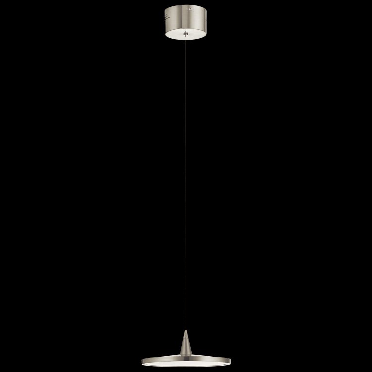Foto para 17w 235lm Jeno White Acrylic Brushed Nickel Integrated LED Pendant