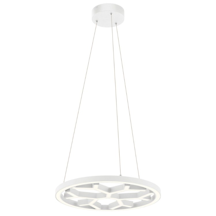 Foto para 1174lm Snowflake White Textured White Integrated LED Pendant