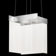 Foto para 13w 1365lm Geo Clear Acrylic With Etched Edge Chrome Integrated LED Pendant