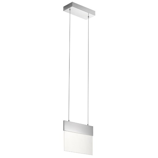 Foto para 11w 781lm Geo Clear Acrylic With Etched Edge Chrome Integrated LED Pendant
