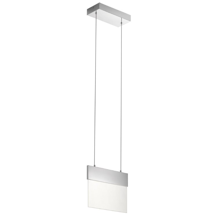 Foto para 11w 781lm Geo Clear Acrylic With Etched Edge Chrome Integrated LED Pendant