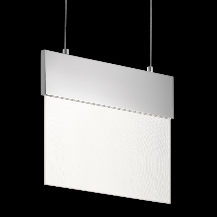 Foto para 11w 781lm Geo Clear Acrylic With Etched Edge Chrome Integrated LED Pendant