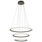 Foto para 75w 5555lm Hyvo Matte White Acrylic Bronze Integrated LED 3 Ring LED Pendant