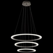 Foto para 75w 5555lm Hyvo Matte White Acrylic Bronze Integrated LED 3 Ring LED Pendant