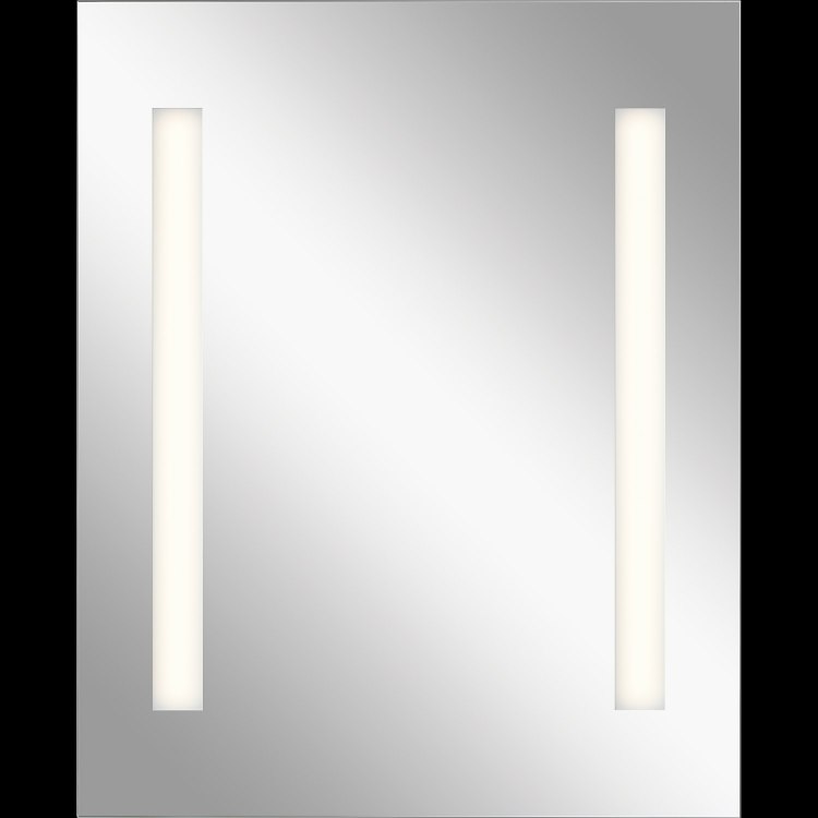 Foto para 33w Mirror With 3" Frosted Strips On 2 Sides MR Integrated LED Backlit Mirror w/ Soundbar