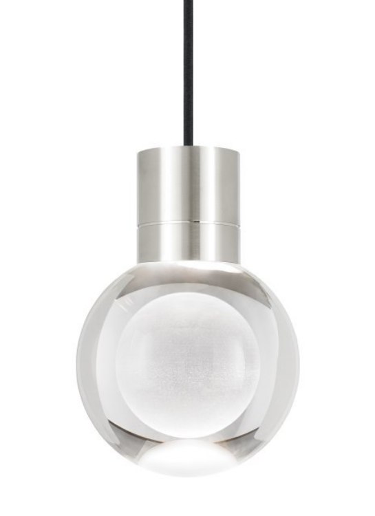 Foto para 15w 5" WW Mina 11-LED Satin Nickel Black Cord Pendant