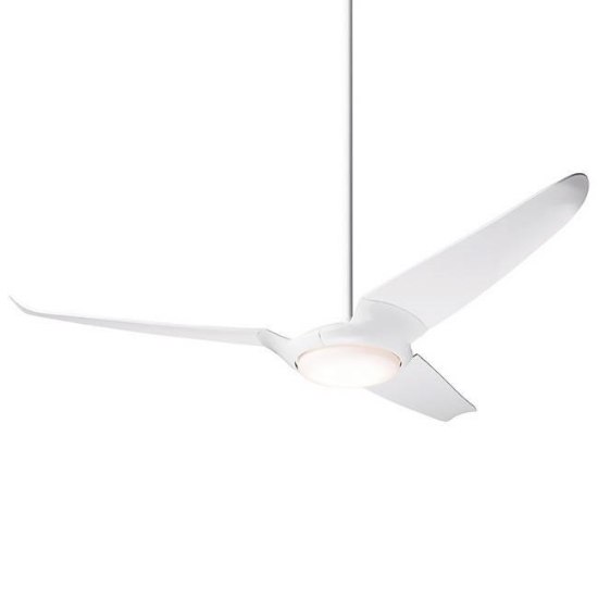 Foto para 48w (28+20) 1250lm WW 56" IC/Air 3 Gloss White w/LED Light and Remote Ceiling Fan