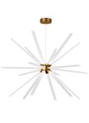 Foto para 35.1w 2709lm Photon 30k Acrylic Aged Brass 90cri Photon 48 Chandelier ab LED930277