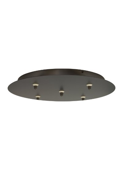 Foto para 120v Satin Nickel 120V Canopy 5 Lite Rnd SN