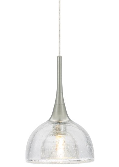 Foto para 35w Sophia Satin Nickel Sophia Pendant Clear SN MPT