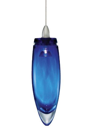 Foto para 35w Icicle Satin Nickel Icicle Pendant Blue SN FSJ