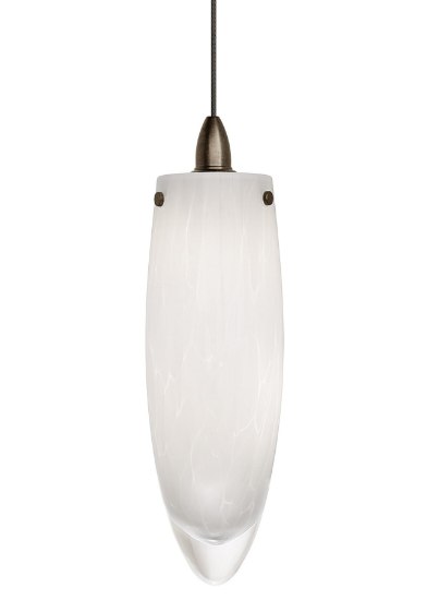 Foto para 35w Icicle Satin Nickel Icicle Pendant Opal SN FSJ