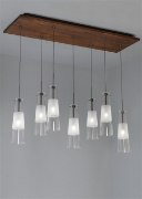 Foto para 50w Bonn Satin Nickel Bonn Pendant Amber SN MRL