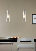 Foto para 50w Bonn Satin Nickel Bonn Pendant Clear SN MPT