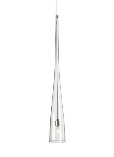 Picture of 50w Cypree Satin Nickel Cypree Pend Lg Clear SN MRL