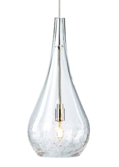 Foto para 35w Seguro Satin Nickel Seguro Pendant Clear SN MRL