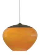 Picture of 8w Cylia Bronze Cylia Pendant Amber BZ MRL LED