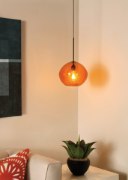 Foto para 7w Isla Satin Nickel Isla Pendant Amber SNLED823