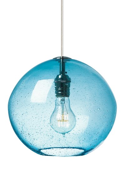 Foto para 7w Isla Satin Nickel Isla Pendant Aqua SNLED823