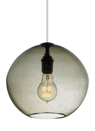 Foto para 60w Isla Satin Nickel Medium Base Isla Pendant NL Smoke SN