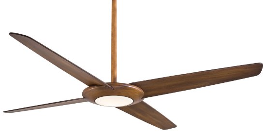 Picture of 58w SW 62" Led Ceiling Fan Distressed Koa White Acrylic Shade