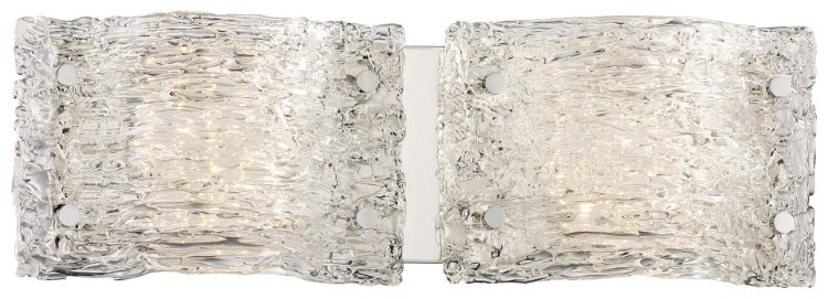 Foto para 10w WW Led Bath Chrome Clear Artisan Glass