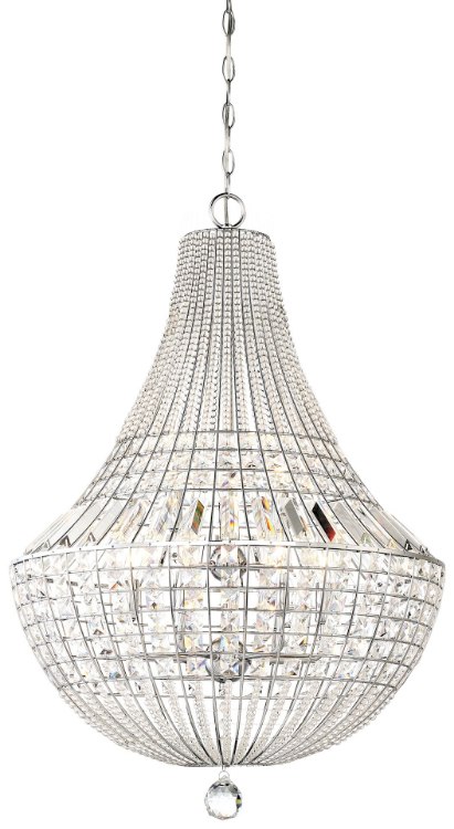 Foto para 60w SW Pendant Chrome Clear Crystal