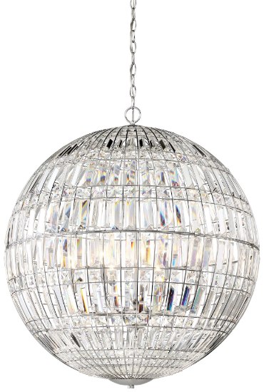 Picture of 60w SW 8 Light Pendant Chrome Clear Crystal