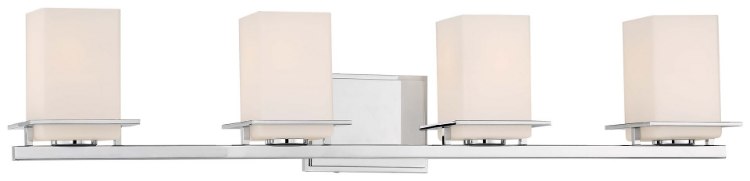 Foto para 100w SW 4 Light Bath Chrome Etched Opal