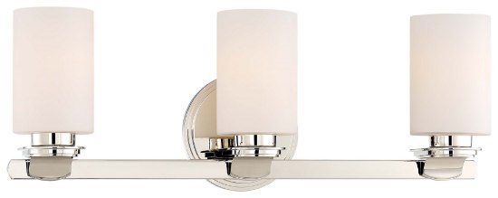 Picture of 100w SW 3 Light Bath Polished Nickel Etched White