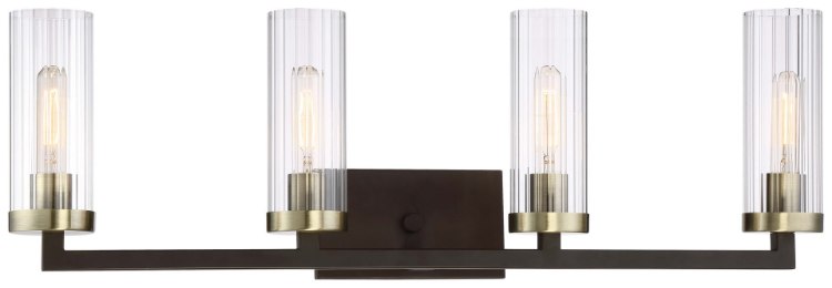 Foto para 60w SW Bath Aged Kinston Bronze W/Brushed Clear