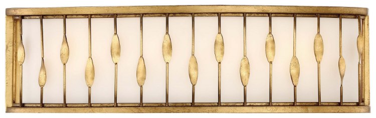 Foto para 60w SW 4 Light Bath Il Terrace Gold Leaf Etched White