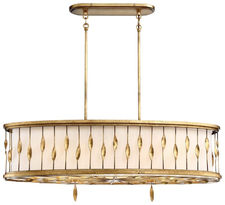 Foto para 60w SW Island Light Il Terrace Gold Leaf White