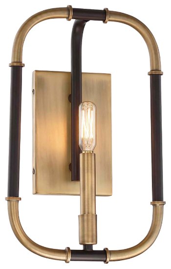 Foto para 60w SW Sconce Aged Kinston Bronze W/Brass Hi