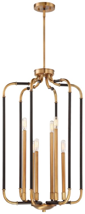 Foto para 60w SW Pendant Aged Kinston Bronze W/Brass Hi