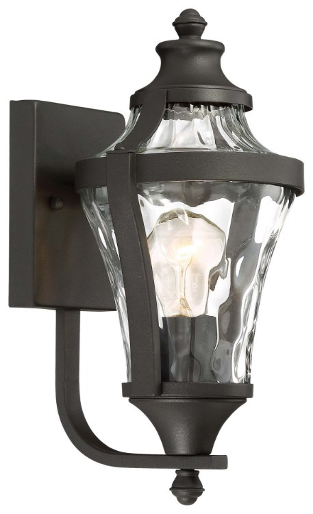 Foto para 60w SW 1 Light Outdoor Wall Lamp Black Water Glass