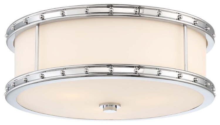 Foto para 60w SW Flush Mount Chrome Ethched Opal