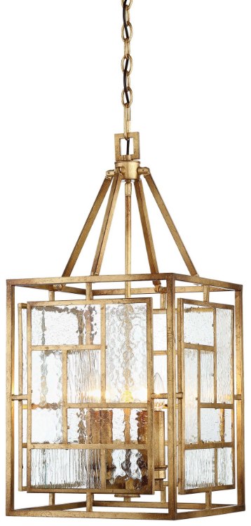 Foto para 60w SW Pendant Pandora Gold Leaf Clear Seedy