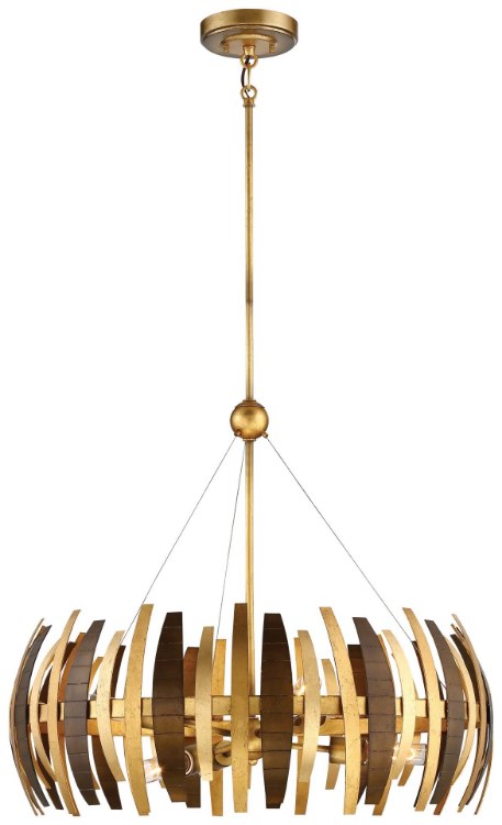 Foto para 60w SW Six Light Chandelier Ardor Gold