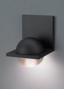 Foto para 9w Sphere Rubberized Black Sphere Wall SM BL LEDWD 1