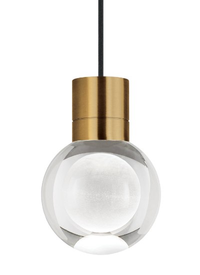 Foto para 9w Mina 22k Laser Etched Aged Brass 90cri TD-Mina Pendant 11-LITE BK AB -LED922