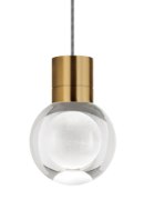 Foto para 9w Mina 22k Laser Etched Aged Brass 90cri TD-Mina Pendant 11-LITE BK/WH AB -LED922