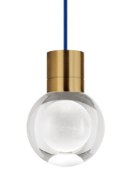 Foto para 9w Mina 30k Laser Etched Aged Brass 90cri TD-Mina Pendant 11-LITE BU AB -LED930