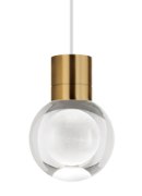 Foto para 9w Mina 30k Laser Etched Aged Brass 90cri TD-Mina Pendant 11-LITE WH AB -LED930