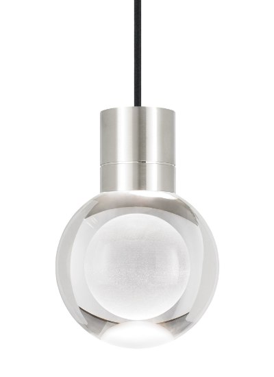 Foto para 15w 290lm Mina 30k Laser Etched Satin Nickel 90cri TD-Mina Pendant 1CLBKsn-LED930