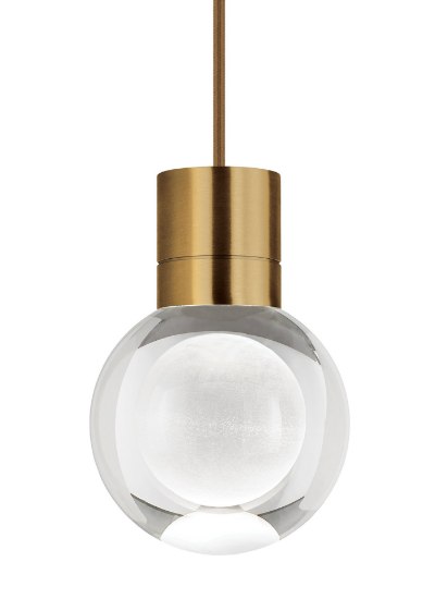 Foto para 9w Mina 22k Laser Etched Aged Brass 90cri TD-Mina Pendant 3-LITE BN AB -LED922