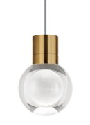 Foto para 9w Mina 30k Laser Etched Aged Brass 90cri TD-Mina Pendant 3-LITE GY AB -LED930