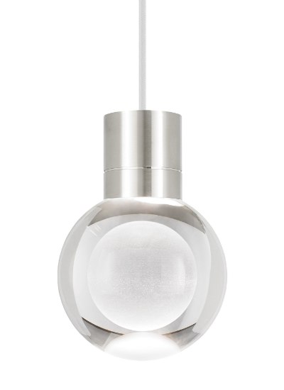 Foto para 15w 290lm Mina 30k Laser Etched Satin Nickel 90cri TD-Mina Pendant 7CLWHsn-LED930