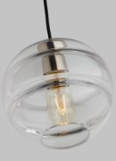 Foto para 4w Sedona 22k Transparent Glass Aged Brass 90cri TD-Sedona Grande Pendant CL AB-LED922