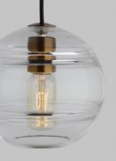 Foto para 4w Sedona 27k Transparent Glass Aged Brass 90cri TD-Sedona Grande Pendant CL AB-LED927